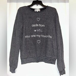 WILDFOX Charcoal Grey Heather Sweater
